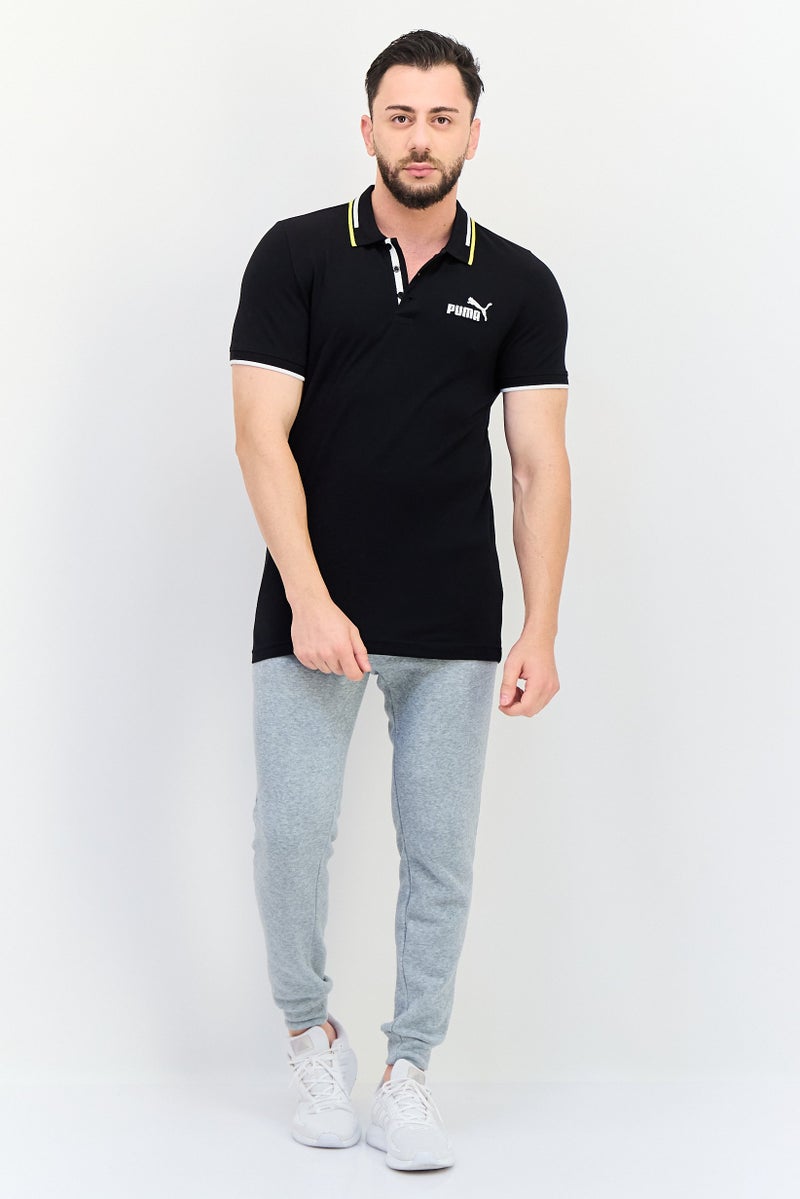 PUMA قميص بولو رياضي للرجال بأكمام قصيرة، خارجي، أسود - Image 4